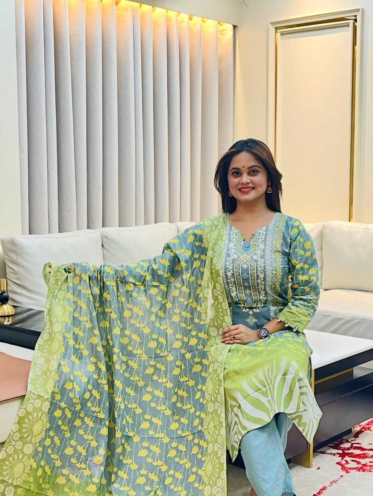 প্রিমিয়াম সুতি থ্রি পিস-02