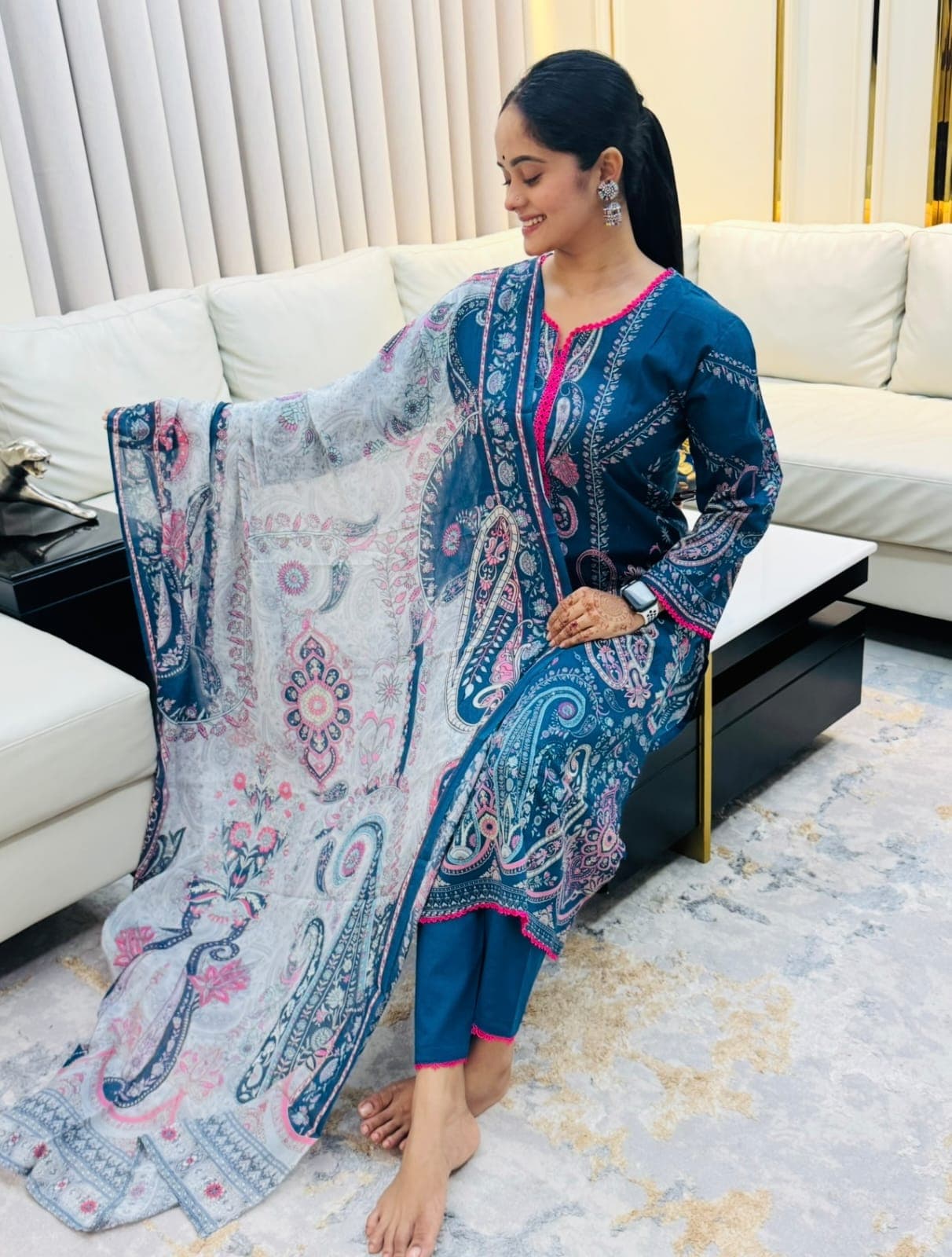 প্রিমিয়াম সুতি থ্রি পিস-03