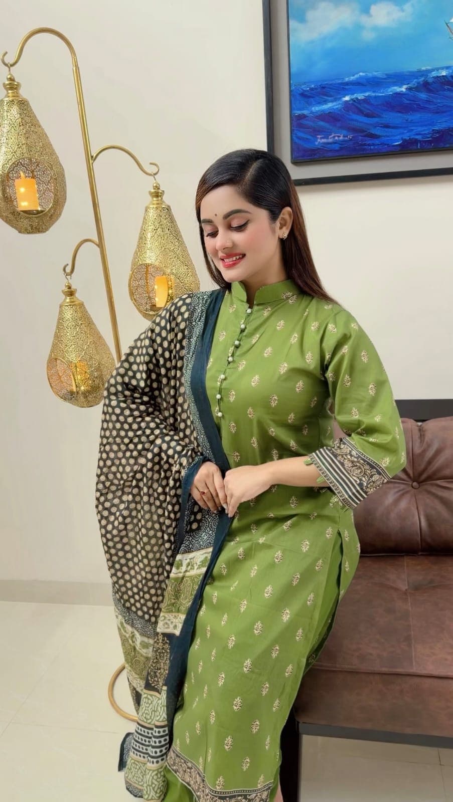 প্রিমিয়াম সুতি থ্রি পিস-04