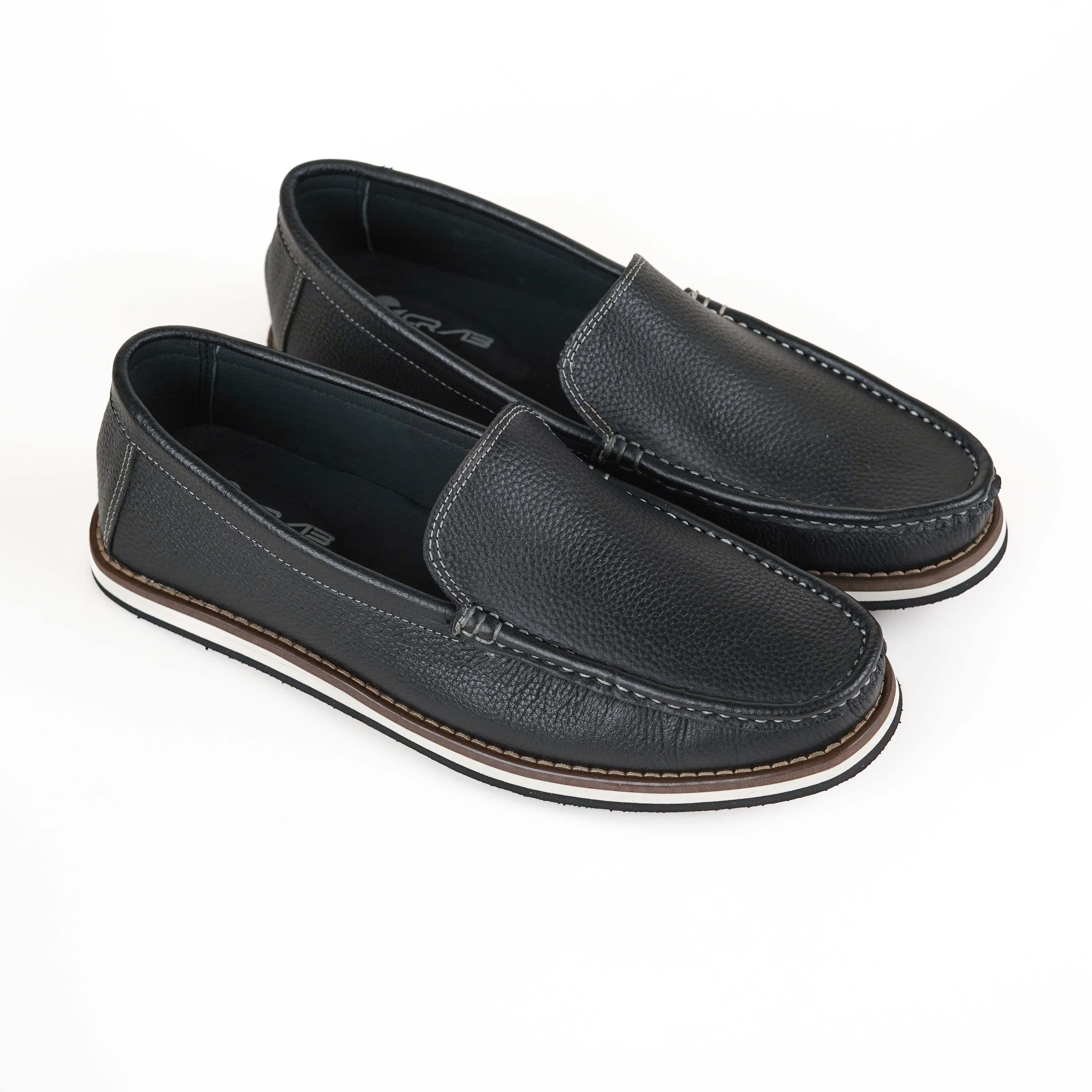 Premium Textured Leather Derby for Men-01 (Black)